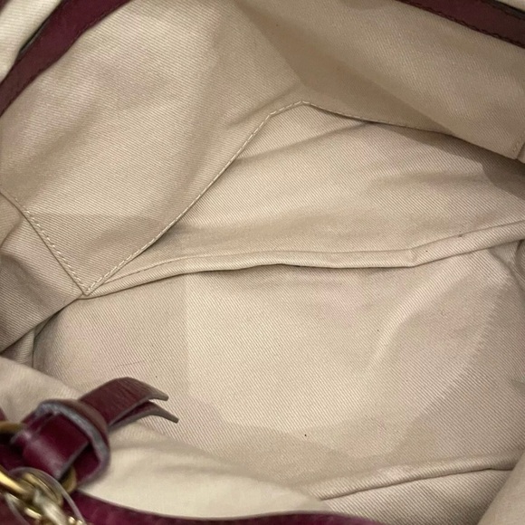 CHLOE Plum Lambskin Leather Heloise Large Satchel Bag - Picture 6 of 10